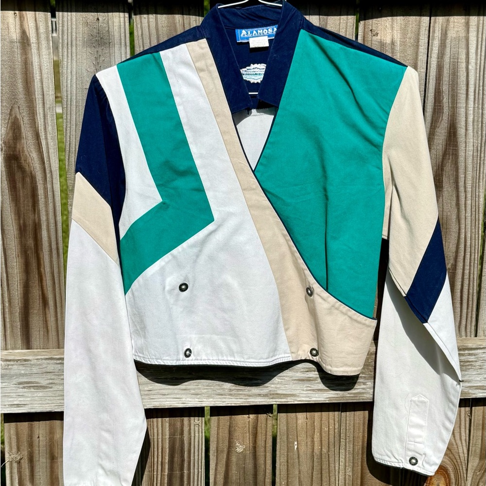 Vintage Western Colorblock Long Sleeve with Snap Buttons